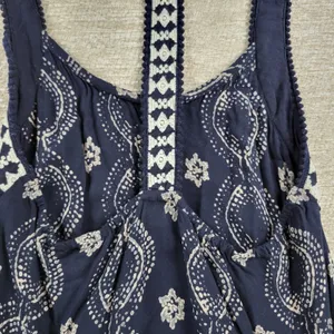 Abercrombie & Fitch Maxi Dress Womens XS Navy Racerback Tiered Empire Babydoll thumbnail 8