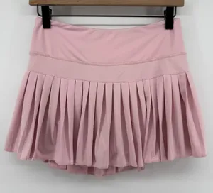 Gold Hinge Pleated Tennis Skirt Skort Light Pink Women M Pickleball Preppy thumbnail 1