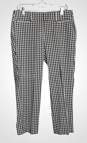 Ann Taylor Black & White Gingham Capri Size 8 thumbnail 1