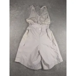 FP Movement Free People Hot Shot Cargo Romper Off White Mesh V-Neck Xs thumbnail 3