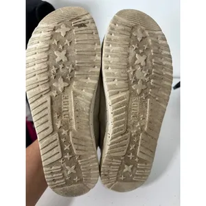 HeyDude Cream Black Cheetah Britt Foldable Cuff Shoes‎ Tie Lace Slip On Womens 7 thumbnail 7