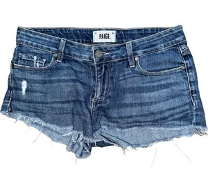 Paige Denim Women’s Size 24 Medium Blue Wash Jimmy Jimmy Cut Off Jean Shorts thumbnail 1