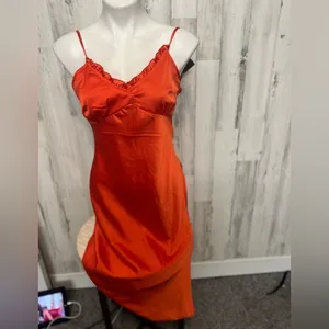 Midi orange dress Orange thumbnail 3