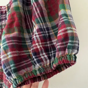 American Eagle Women's Plaid Puff Sleeve‎ Smocked Top Y2K Vibes thumbnail 7