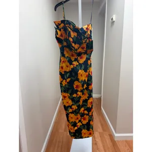NEW Tuckernuck Hyacinth House Navy Marigold Floral Ruffle Margot Dress Size XXS thumbnail 4