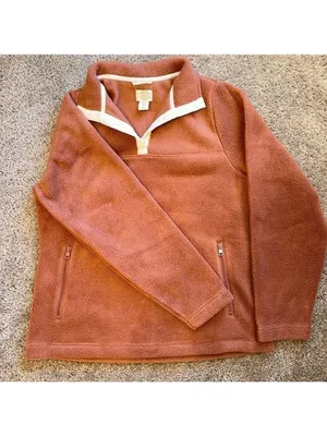Telluride Clothing Company Fleece Snap Popover Sweater Large thumbnail 2