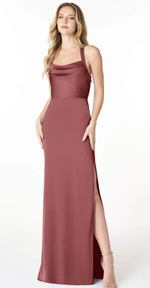 Azazie Myla Amethyst Bridesmaid Dress thumbnail 1