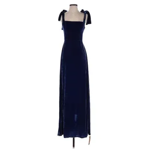 NWT Reformation Westerly in Danube Blue Velvet Maxi Tank Dress 0 $398 thumbnail 9