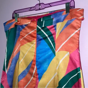 RUNAWAY Size L Jade Mini Dress Solana Strapless Rainbow thumbnail 5