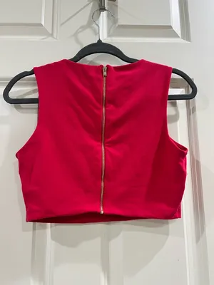Bebe Y2K Pink Cropped Tank Top – Stretch Nylon Spandex – Size M thumbnail 4
