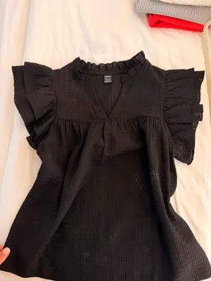 Black Ruffle Blouse thumbnail 2