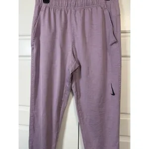Nike Yoga Dri-FIT Joggers Womens Small Purple Heathered Tapered Sweatpants thumbnail 3