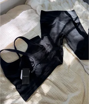 Fabletics Black Workout Tank & Leggings Set thumbnail 1