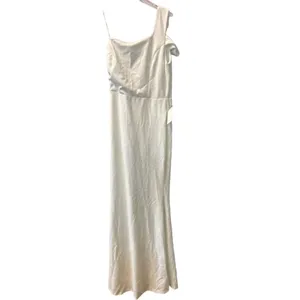 Lulus Make an Entrance White One-Shoulder Mermaid Maxi Dress Size M NWT thumbnail 4