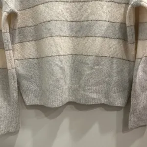 Rails Mist Ivory Glitter Stripe Ellise Sweater Cashmere‎ Silk Blend XS Luxe Cozy thumbnail 7