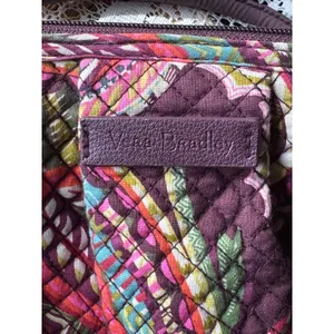 Vera Bradley Mesa Red Gathered Satchel Paisley Quilted Cotton Bag thumbnail 12