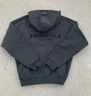 Fear of God Essentials Hoodie Black Small thumbnail 1