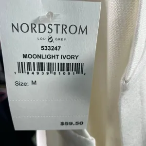 Lou & Grey Signaturesoft Tunic Top Medium Moonlight Ivory Long Sleeve Nordstrom‎ thumbnail 12