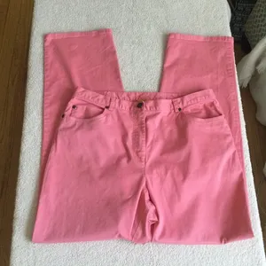 Colored Jeans Stretch High Rise Salmon Pink - Sz 12 thumbnail 1