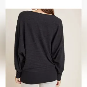 Anthropologie‎ 3/4" Sleeve Scoop Neck Striped Sweater, small thumbnail 2