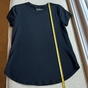 Abercrombie & Fitch Soft A&F Collection Black Fitted Short Sleeve Tee size S thumbnail 9