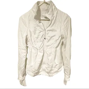Lululemon Womens Size 6‎ White Cinched Waist Inner Peace Athletic Jacket thumbnail 2