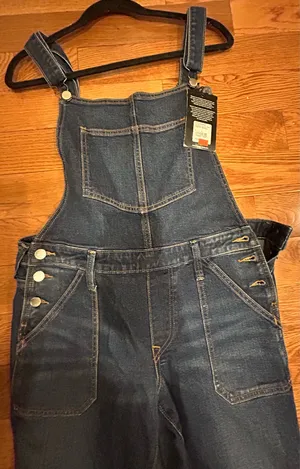 AUTHENTIC True Religion iconic horseshoe BF Slim Dark Wash Fashionable overalls thumbnail 13