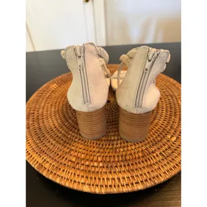 Joie Felina Braided Strappy Block Heel Sandals Sand Beige Square Toe‎ Size 8.5 thumbnail 9