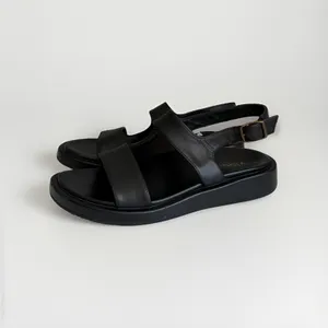 Vionic Madera Women's Size 8 Black Leather Slingback Platform Sandals thumbnail 3