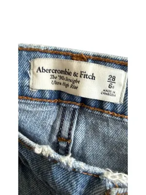 ABERCROMBIE & FITCH Ultra High Rise 90s Denim Jeans Size US 6 thumbnail 7
