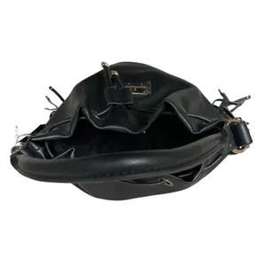 BCBG Paris‎ fringe bucket bag black vegan drawstring shoulder convertible NEW thumbnail 4