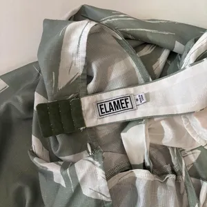 ELAMEF Sage Green Abstract Print Cutout Maxi Dress – Size M thumbnail 6