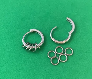 925 Silver Plated Small Hoop Earrings for Men Women,Silver Hoop Earrings,Punk Hip Hop Earrings thumbnail 3