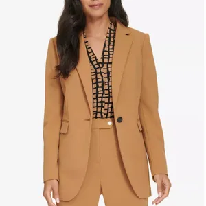 NWOT Calvin Klein Women's One-Button Blazer In Color Lug thumbnail 2