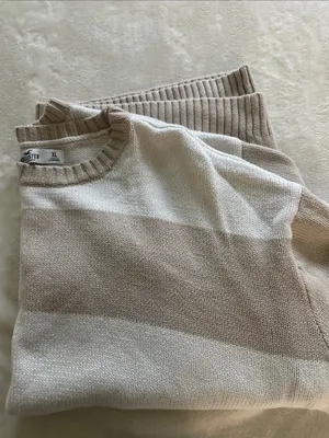 Hollister Classic Striped Crewneck Sweater - Beige & Cream thumbnail 6