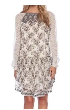 Free people Elsie Sheer Lace Boho Dress in Magnolia Combo thumbnail 1