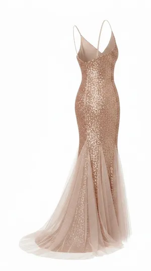 Macy's NWT Gold Evening Gown!! Stunning Small thumbnail 1