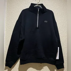 ALO Yoga NWT Accolade 1/4 Zip Pullover Black Size L thumbnail 5