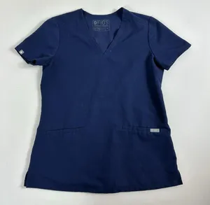 Figs Deep Blue V-Neck Scrub Top thumbnail 1