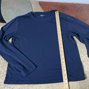 Quince Cotton Modal Relaxed Long Sleeve Tee Women S Navy Blue LB48021-JDA01 Crew thumbnail 2