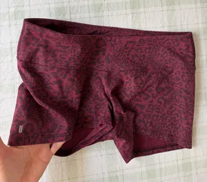 NOBULL Burgundy Leopard Print Running Shorts thumbnail 1