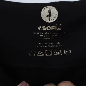 Sofia Active Womens Black High Waisted Side Pocket Athletic Leggings Size L thumbnail 3