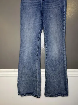LC Lauren Conrad Super High Rise Flare Jeans Womens 6 Medium Wash Blue Denim thumbnail 3