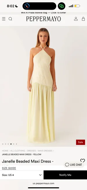 Yellow Peppermayo Maxi Dress thumbnail 5