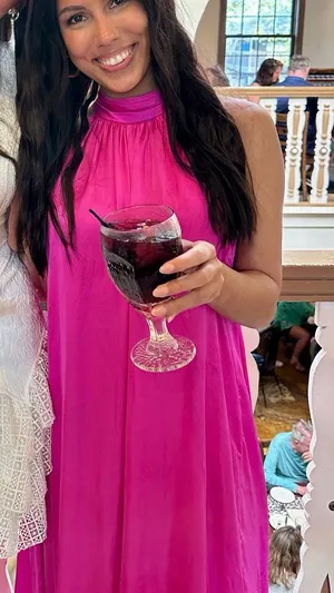 Magenta pink maxi dress thumbnail 1