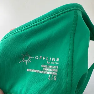 Aerie Offline Green Goals Rib‎ Strappy Back Sports Bra thumbnail 6