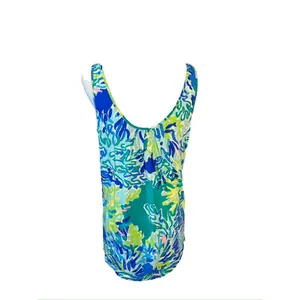 Lilly Pulitzer Kinsey Tank MEDIUM Wade & Sea Coastal Designer Blue‎ Green thumbnail 4