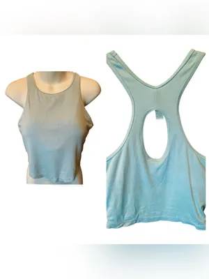 All in motion rib knit cropped shelf bra tank thumbnail 2