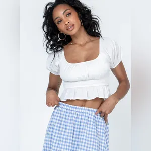 Princess Polly Maywood Top in White Size 8 New with tag thumbnail 2