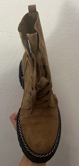 Vince Camuto Brown Black Mindinta Combat Boots Lace Up Shoes thumbnail 9